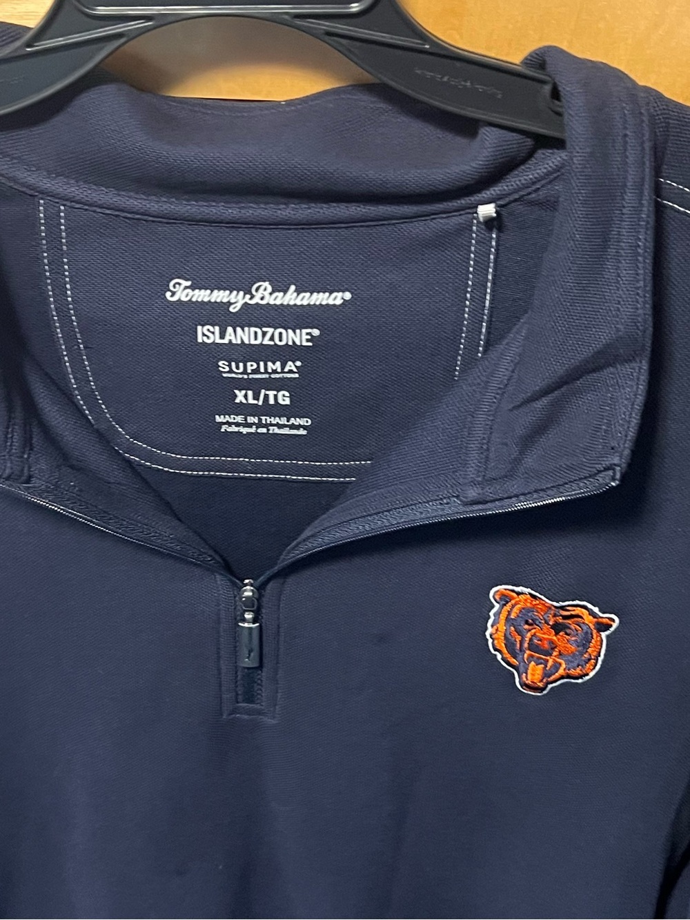 Long-Sleeve Quarter-Zip Pullover with Embroidered Patch